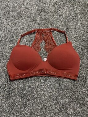 Victoria's Secret Brick Red Lace-Back Wireless Bra